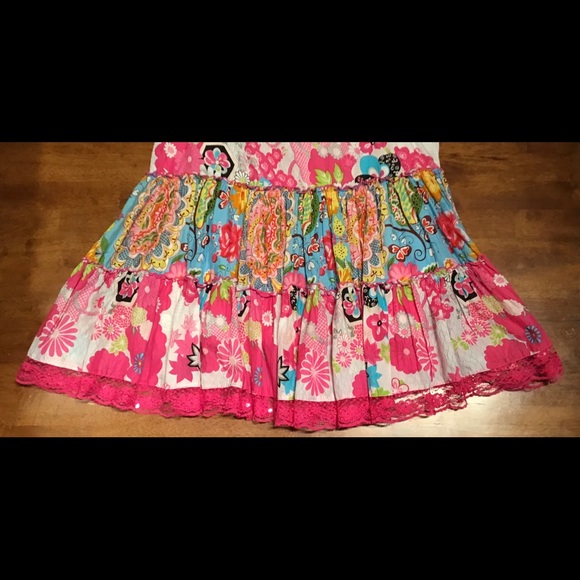 Women’s bright floral ZERO ZERO maternity skirt/ L - Picture 3 of 8
